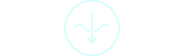 Grafica circolare con linea curva divisa in due da una freccia, che rappresenta la disfunzione della barriera cutanea